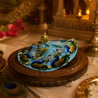 🦚 Premium Peacock Design Poshak for Thakur Ji 🦚